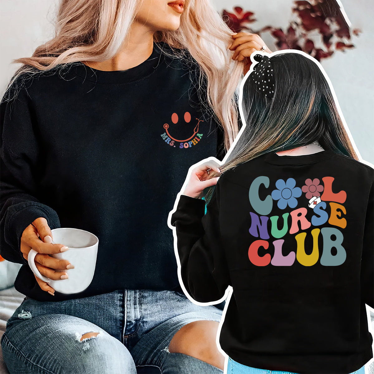 Personalized nurse sweatshirt sale