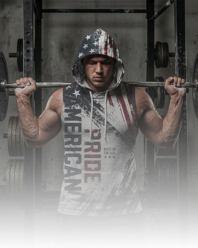 USA Men's Workout Hooded Tank Top