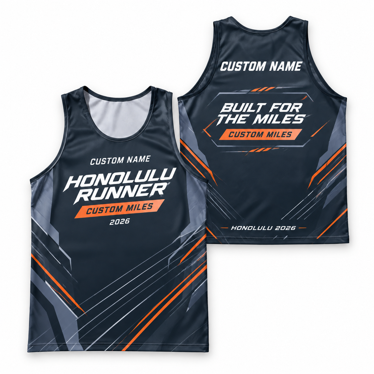 Custom Name Miles Honolulu Endurance Running Tank Top