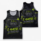 Funny Running Tank Top I Hate Running Broken Treadmill Tech Singlet