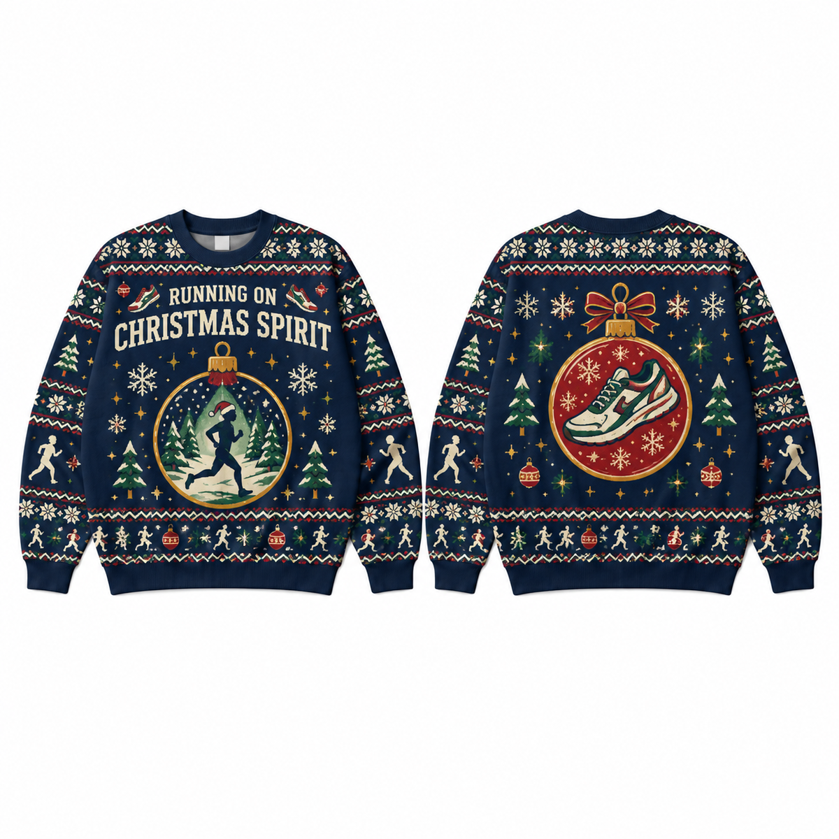 Running On Christmas Spirit Sweater
