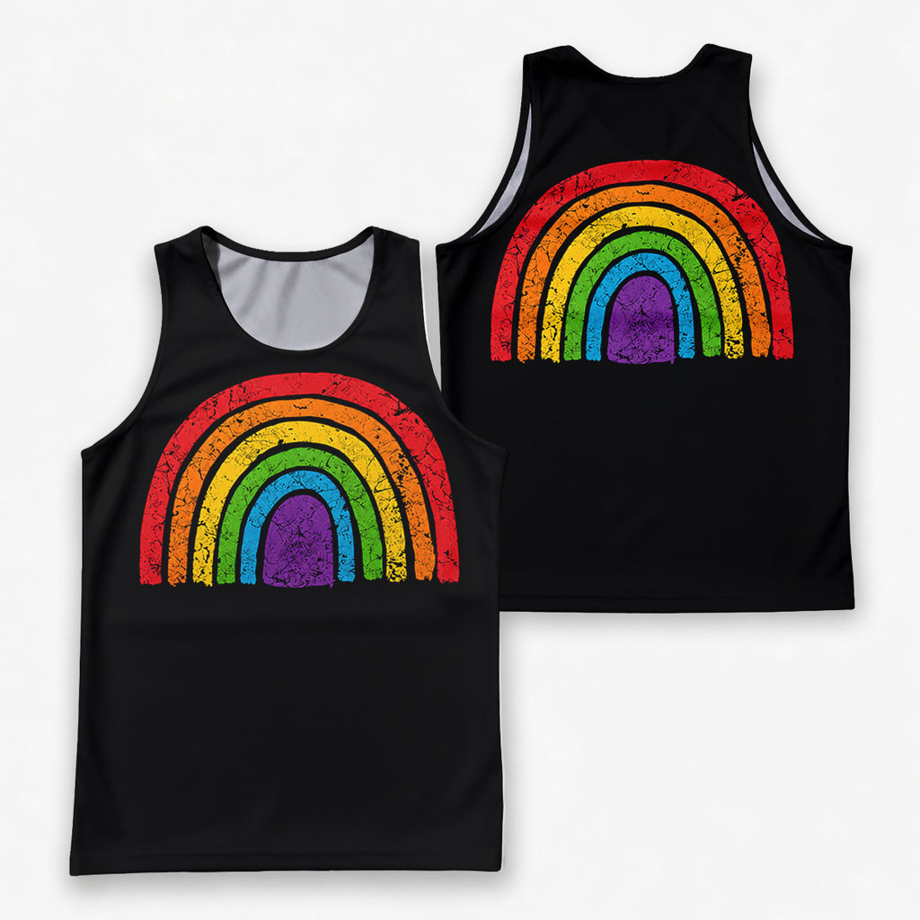 LGBT Pride Running Tank Top Rainbow Pride Running Singlet for Men and Women
