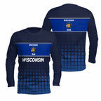 Wisconsin State Pride Long Sleeve Running T-Shirt