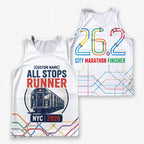 Subway Transit Map The NYC Race Day Running Tank Top