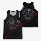 Men's Running Tank Top Firefighter Support The Red Line Running Singlet V2