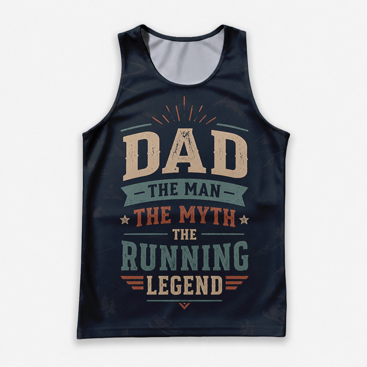 Funny Dad Running Legend Tank Top Tech Running Singlet