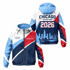 Custom Name Chicago Speed Blocks Running Windbreaker Jacket