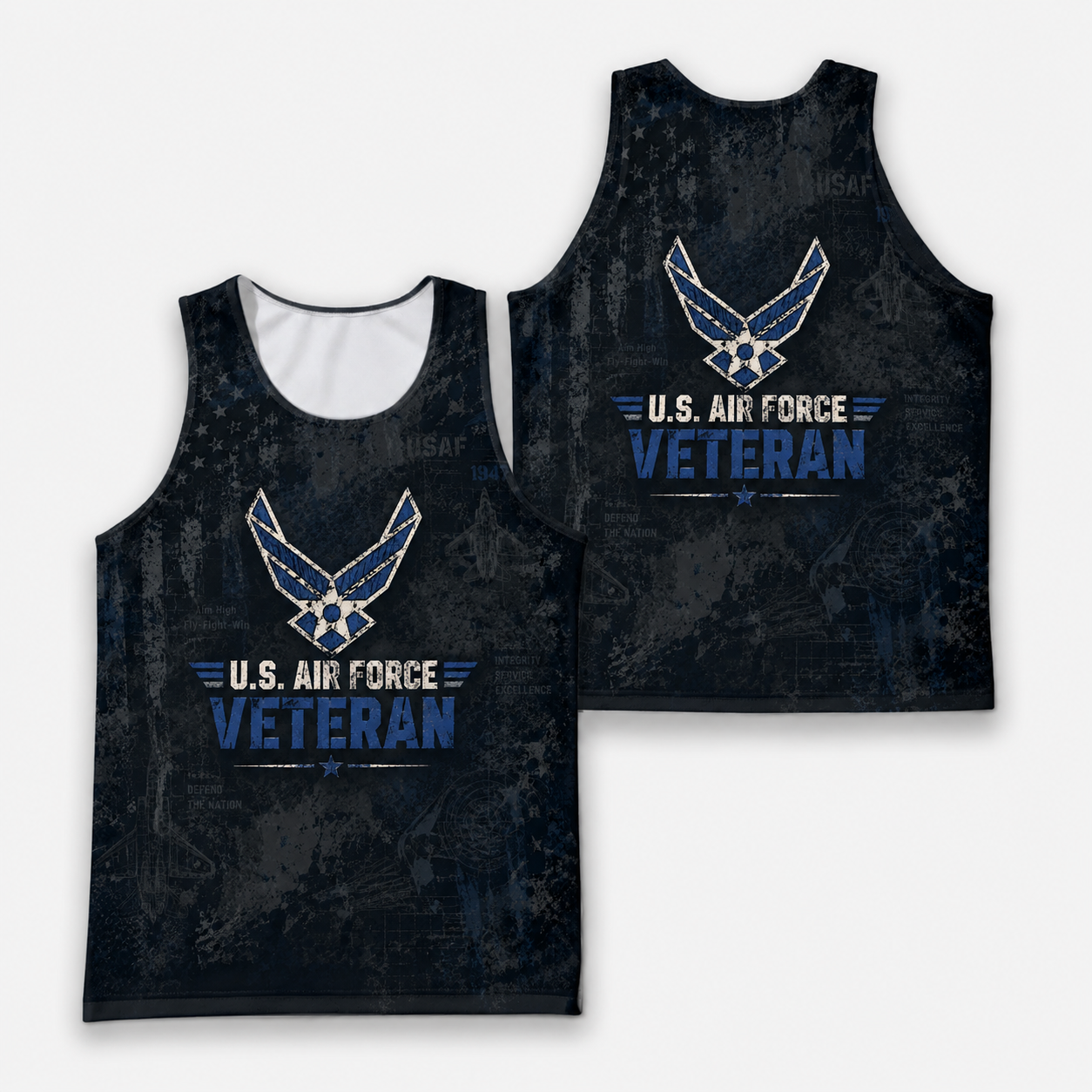 Veteran Running Tank Top - US Air Force Veteran Tech Singlet
