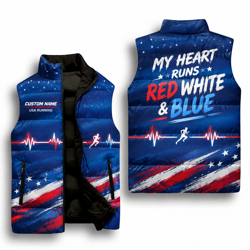 Patriot Pulse USA Sleeveless Running Puffer Jacket