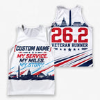 My Service My Miles The Marine Corp Race Day Running Tank Top