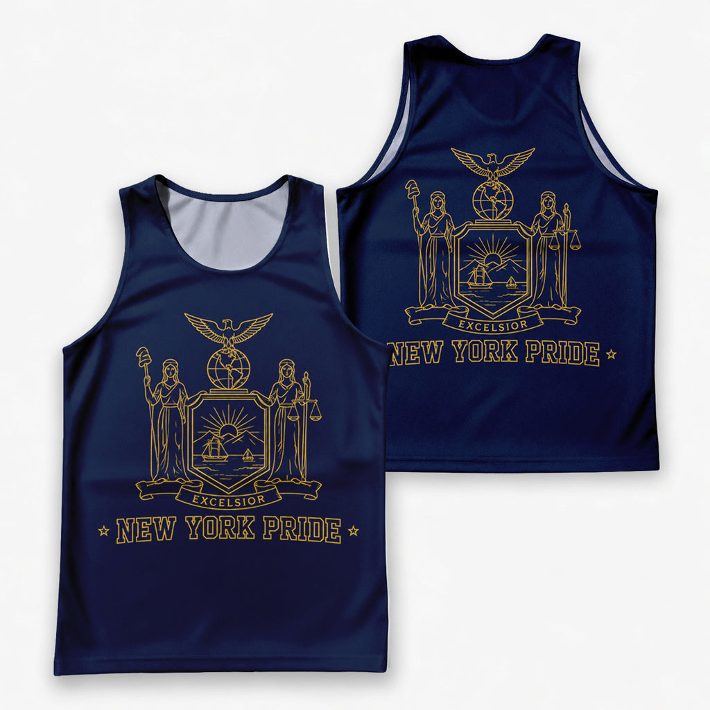NY Flag Navy Classic New York Running Tank Top