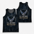 Veteran Running Tank Top - US Air Force Veteran V7 Tech Singlet