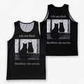 Cat Running Tank Top Funny Cat Running Singlet for Men and Women