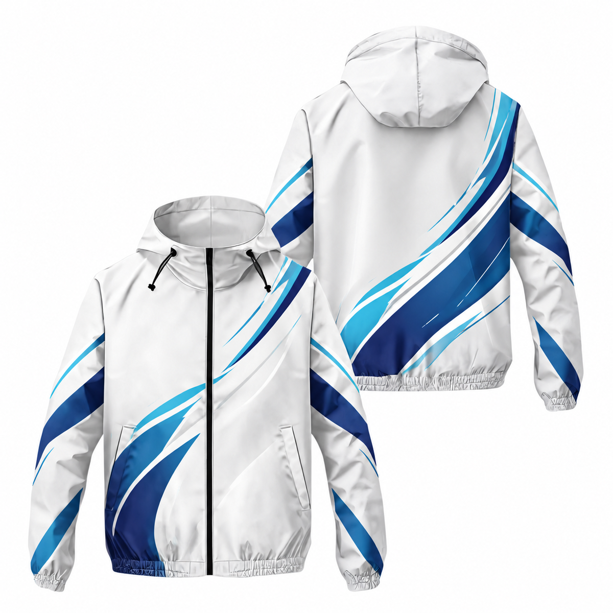 Custom Name State Minimal Aero Curve Running Windbreaker Jacket