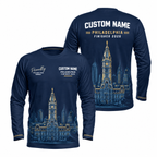 Custom Name Philadelphia Midnight City Finisher Running Long Sleeve Shirt