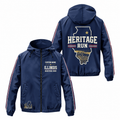 Custom Name Illinois Heritage Run Illinois Running Windbreaker Jacket