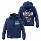 Custom Name Illinois Heritage Run Illinois Running Windbreaker Jacket