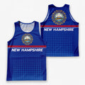Patriotic Tech Running Tank Top - New Hampshire State Pride Running Singlet