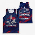 The People's Marathon Skyline The Marine Corp Race Day Running Tank Top