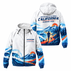 Custom Name California From Coast To Mountains Running Windbreaker Jacket