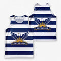 Excelsior Graphic Stripes New York Running Tank Top