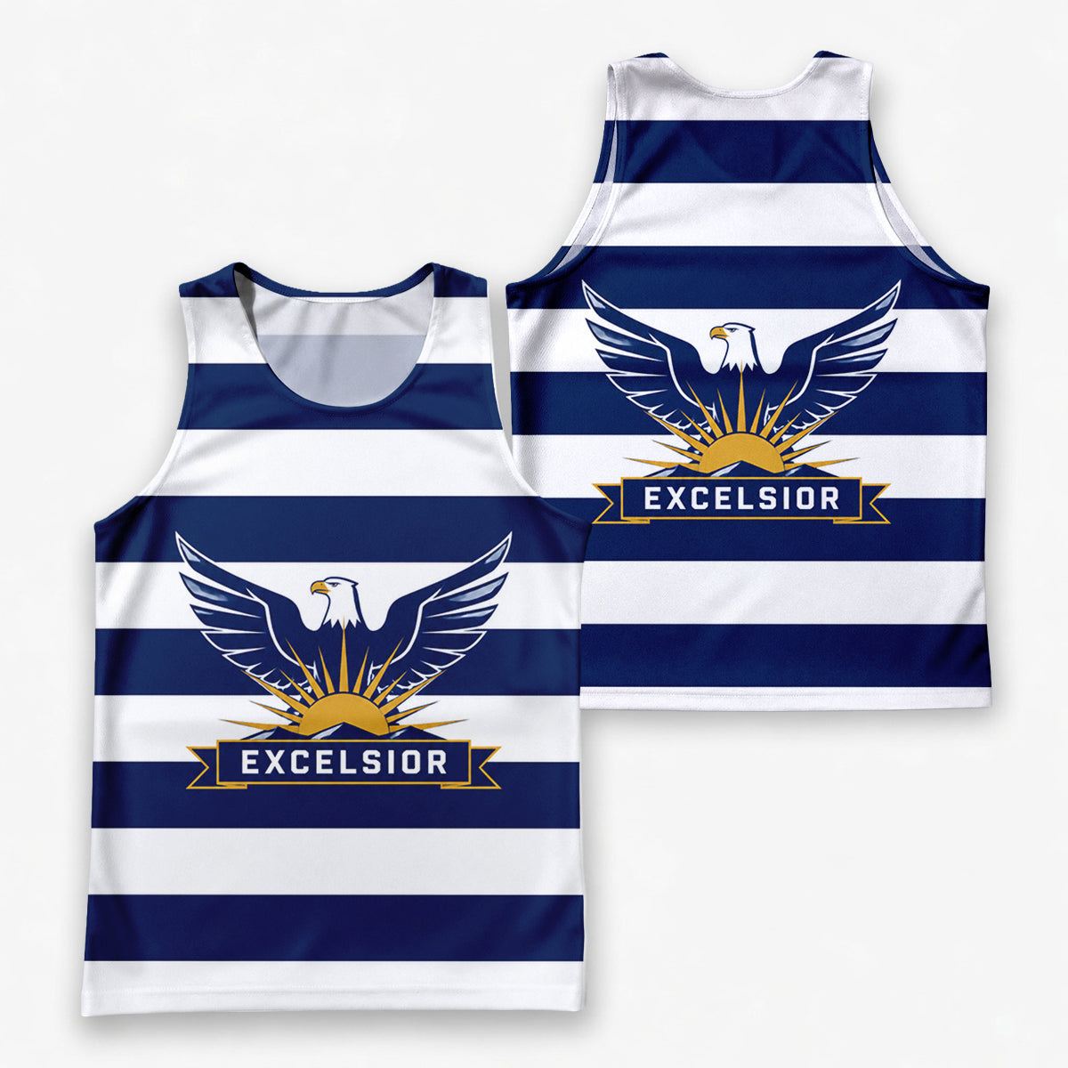 Excelsior Graphic Stripes New York Running Tank Top