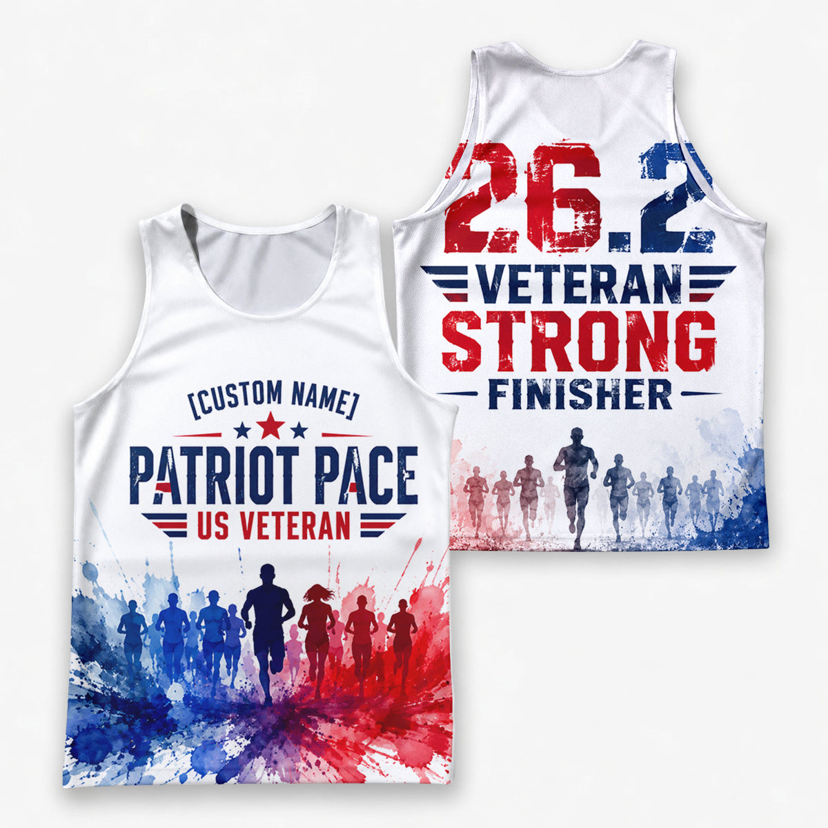 Veteran Patriot Pace The Marine Corp Race Day Running Tank Top