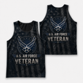 Veteran Running Tank Top - US Air Force Veteran V6 Tech Singlet