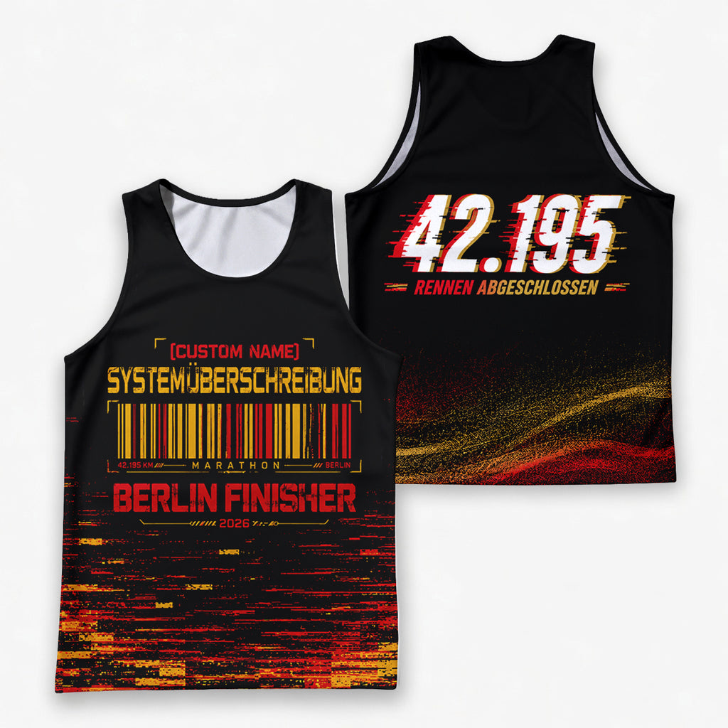 Glitch Art Effekt Berlin Wettkampftag Lauf-Tanktop