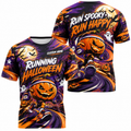 Pumpkin Pace Runner Halloween Tech Running T-Shirt