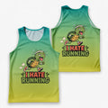 Funny Running Tank Top I Hate Running Turtle Tech Singlet V2