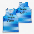 Diabetes Fighter Running Tank Top Run On Insulin and Coffee Running Singlet for Men and Women