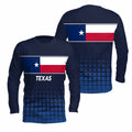 Texas State Pride Long Sleeve Running T-Shirt