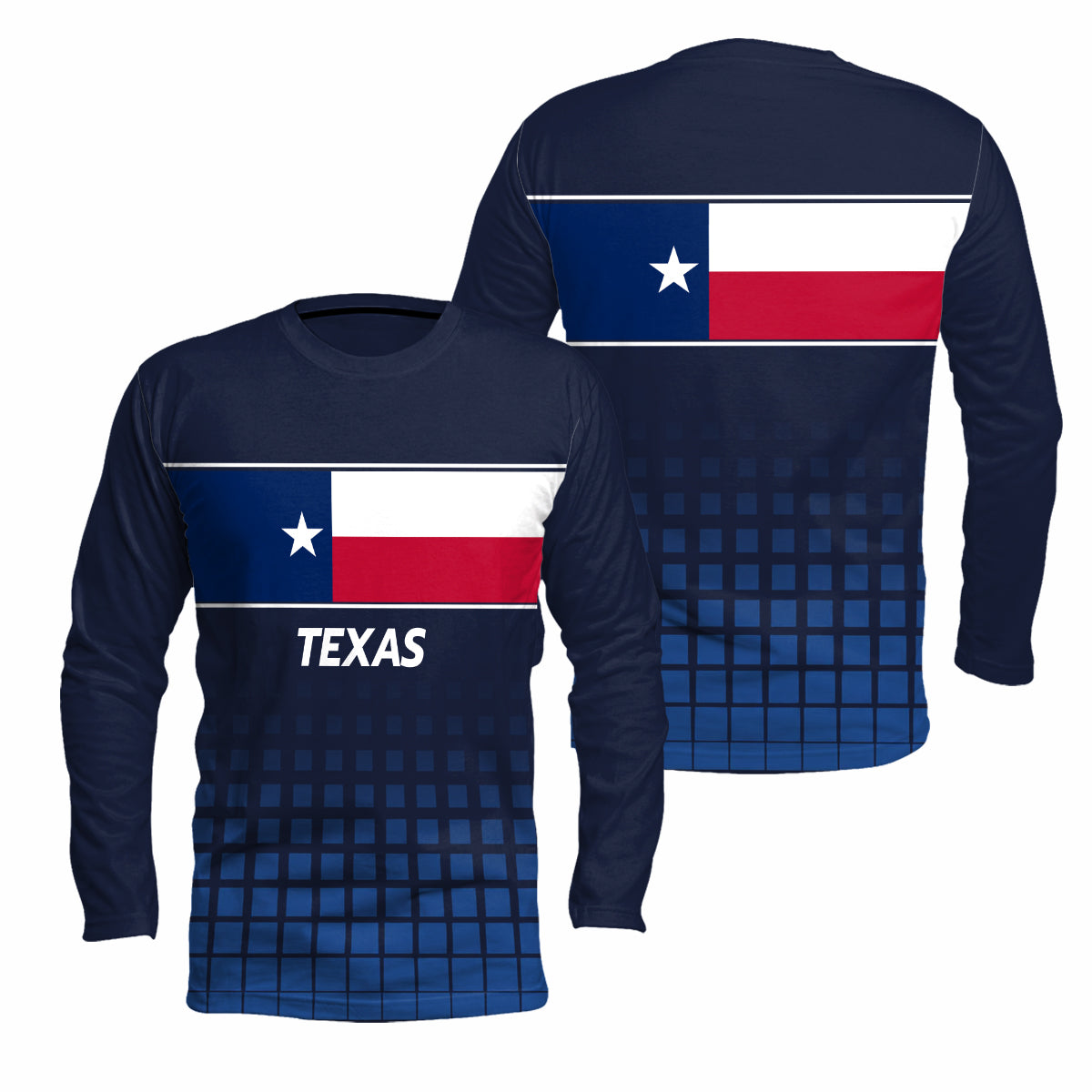 Texas State Pride Long Sleeve Running T-Shirt
