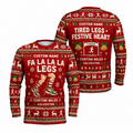 Custom Name Miles Fa La La La Legs Santa Hustle Galveston Running Long Sleeve Shirt