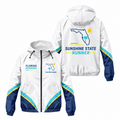 Custom Name Florida Minimal Sunshine Florida Running Windbreaker Jacket