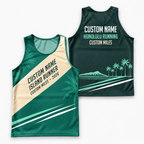 Custom Name Miles Island Palm Sprint Running Tank Top
