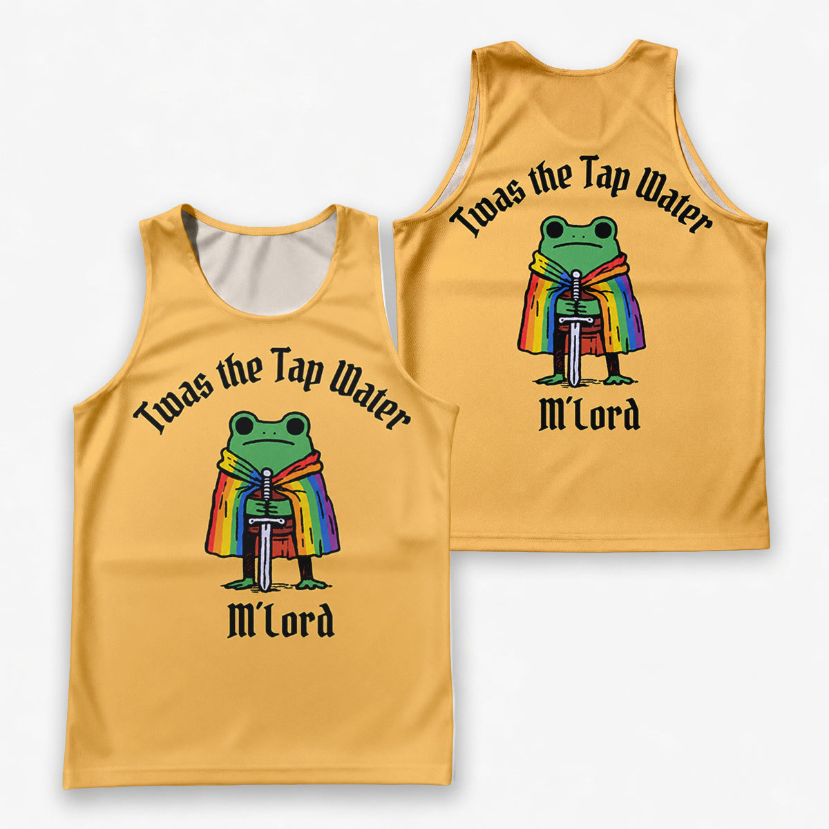LGBT Pride Running Tank Top Funny Frog Running Singlet for Men and Women