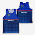 Patriotic Tech Running Tank Top - Nevada State Pride Running Singlet