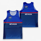 Patriotic Tech Running Tank Top - Nevada State Pride Running Singlet