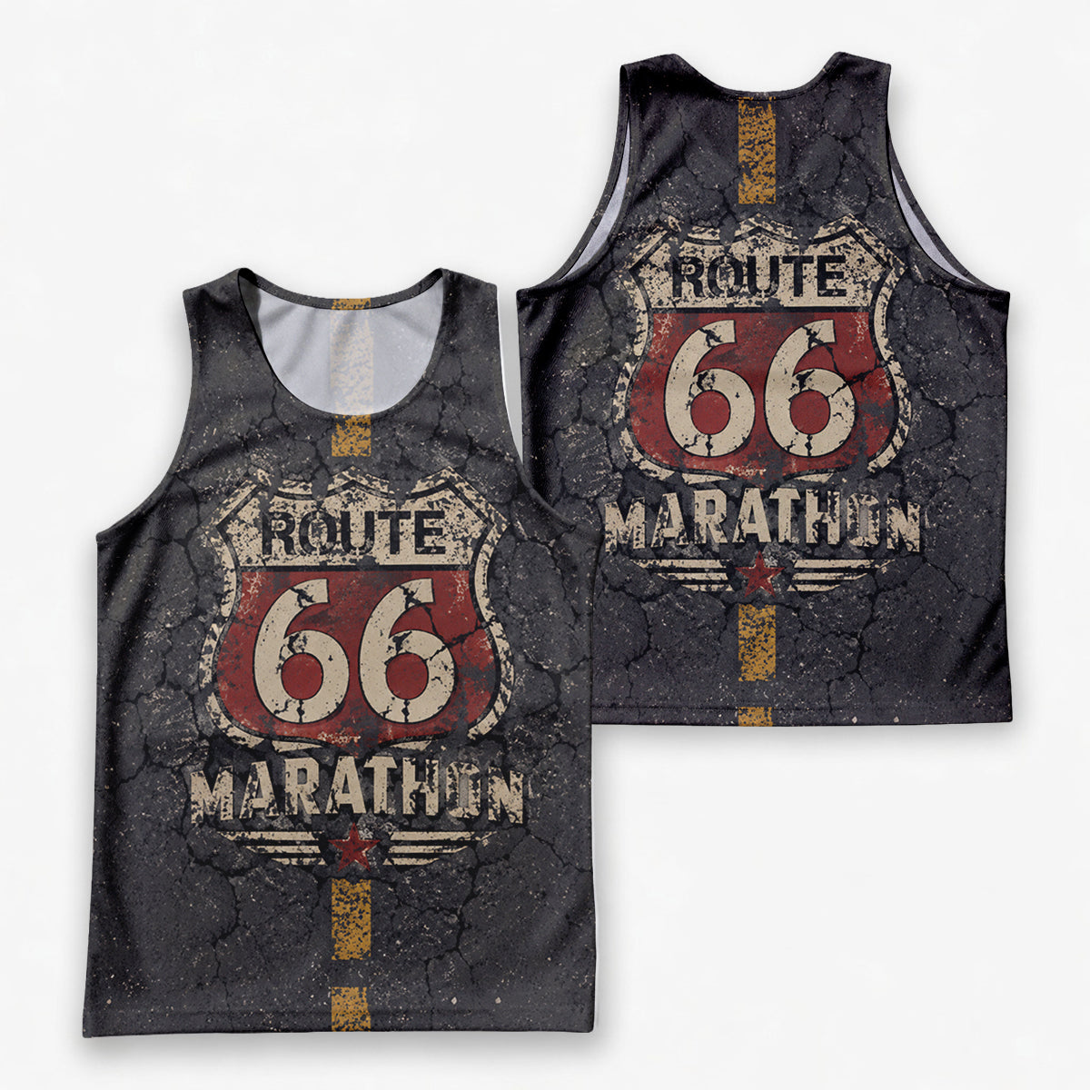 Route 66 Highway California State Running Tank Top