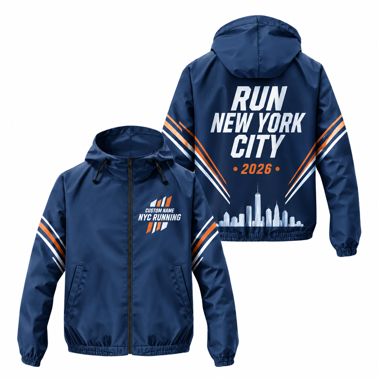 Custom Name Five Borough Energy Running Windbreaker Jacket