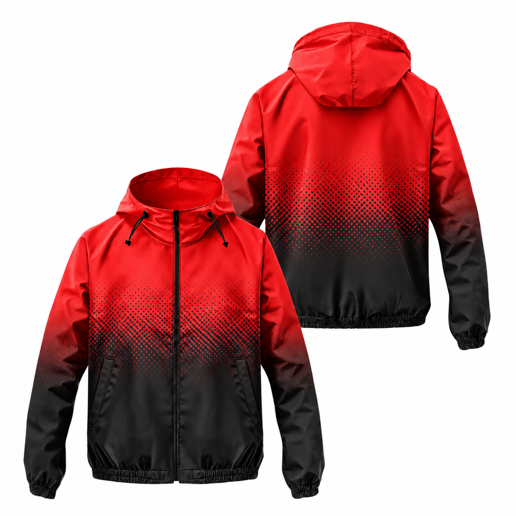 Custom Name State Gradient Speed Fade Running Windbreaker Jacket