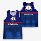 Patriotic Tech Running Tank Top - Kentucky State Pride Running Singlet