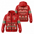 Custom Name Santa’s Slow List Santa Hustle Galveston Running Windbreaker Jacket