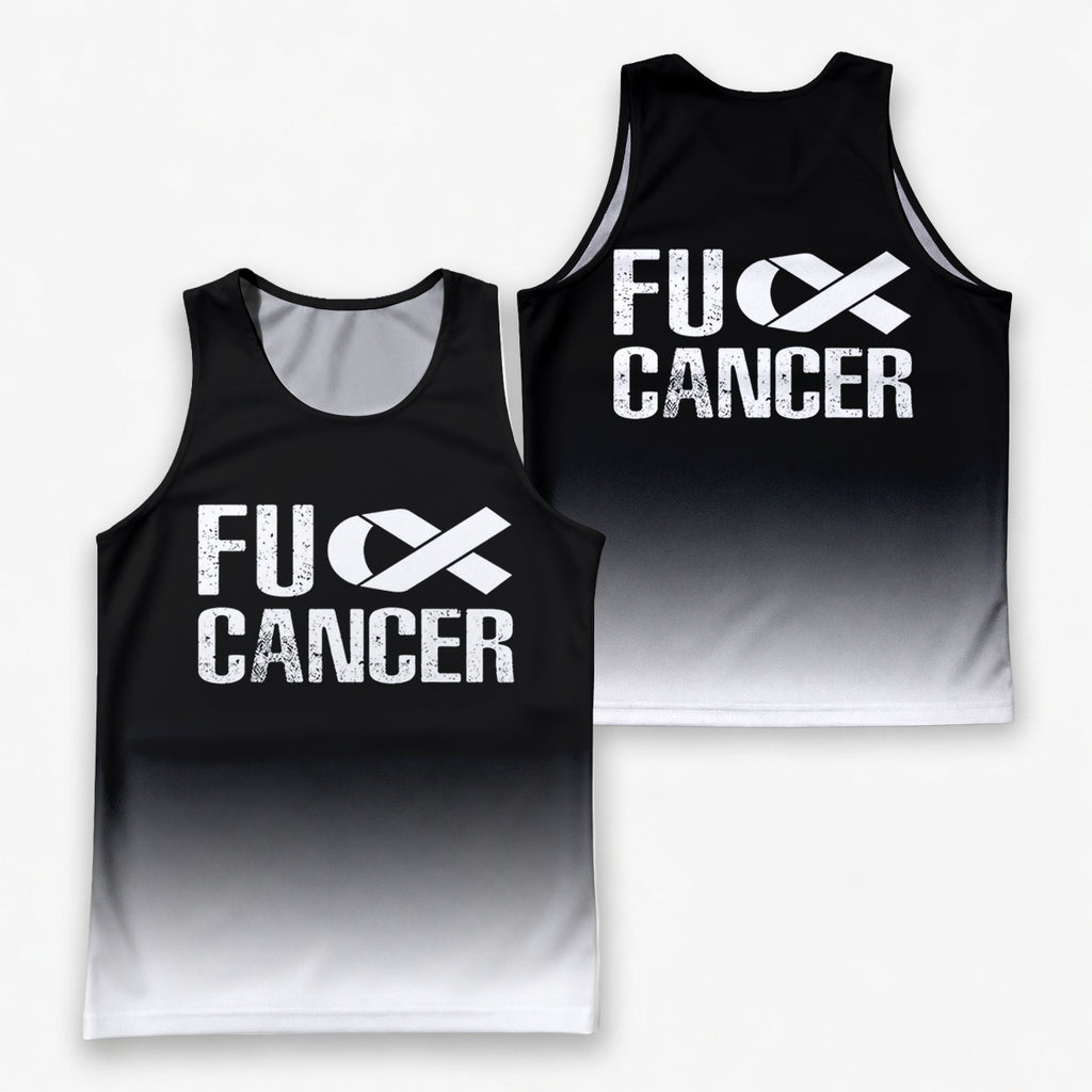 Cancer Fighter Running Tank Top FU Cancer Running Singlet for Men and Women