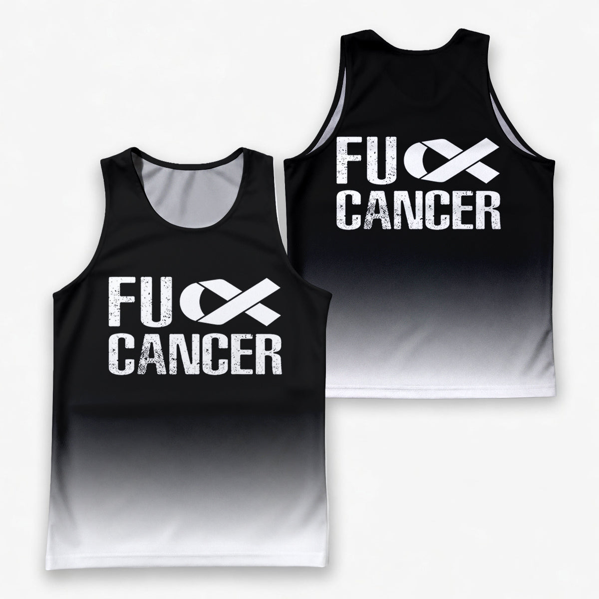 Cancer Fighter Running Tank Top FU Cancer Running Singlet for Men and Women
