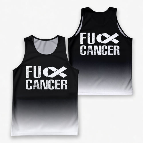Cancer Fighter Running Tank Top FU Cancer Running Singlet for Men and Women