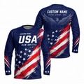 Custom Name Patriot Pace Running Long Sleeve Shirt