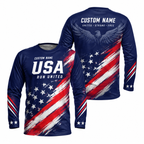 Custom Name Patriot Pace Running Long Sleeve Shirt